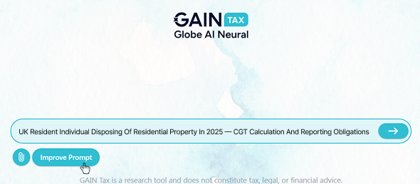 Example of a clear tax scenario input